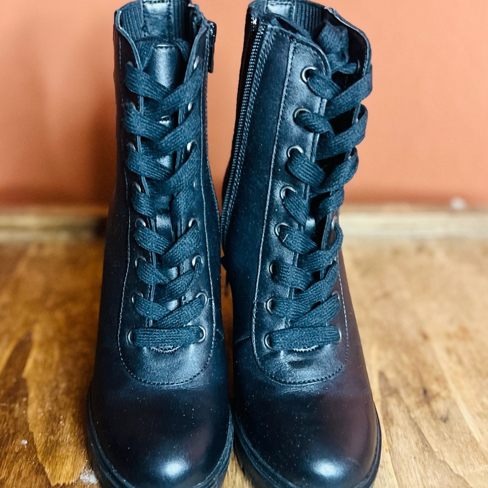 Steve Madden Black Combat Boots